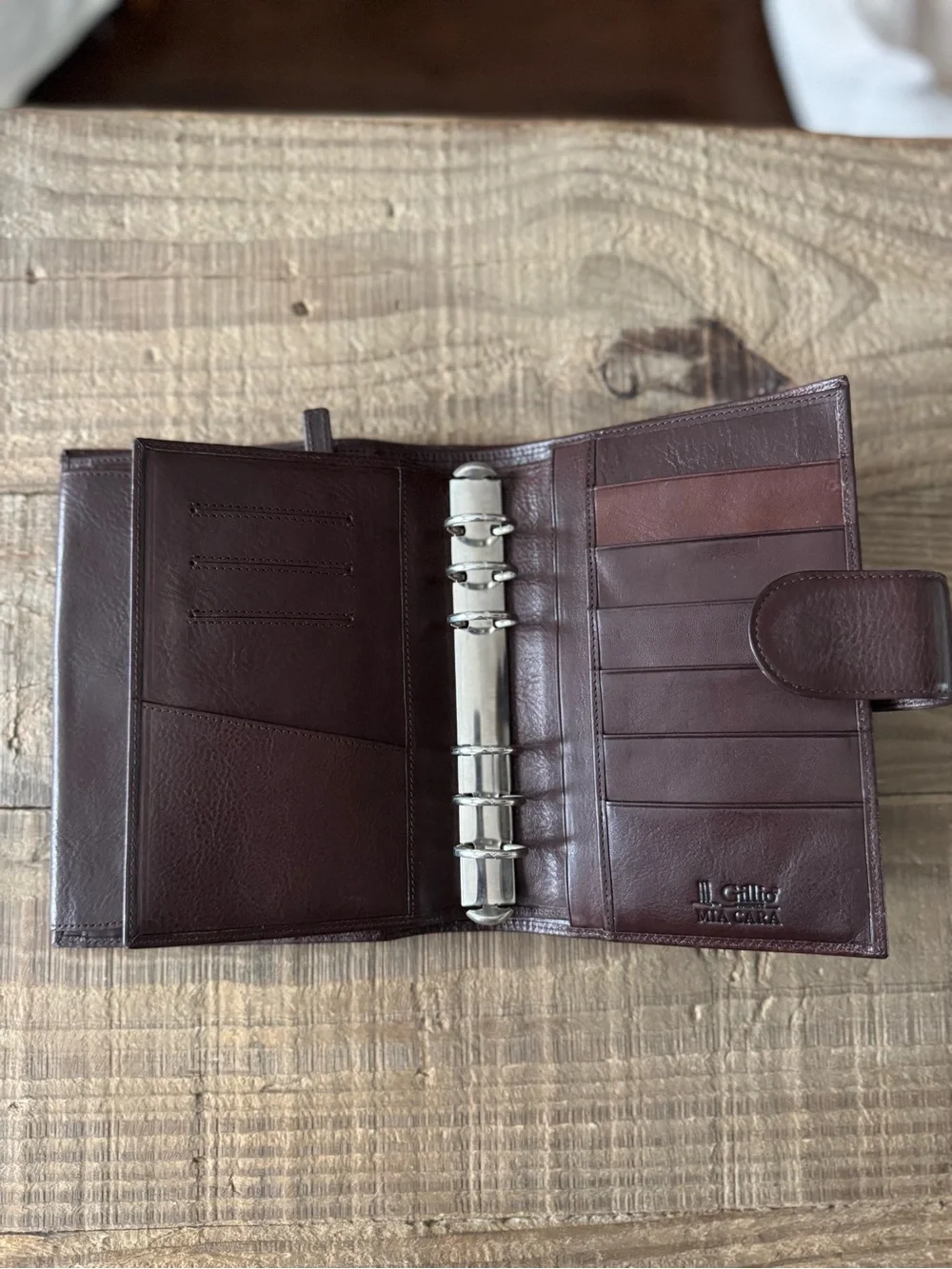 Gillio Medium Mia Cara Epoca leather Planner in Dark Brown (RARE 2016)